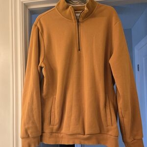 Denim & Flower Men's Half-Zip Sweater - Mustard Gold US L